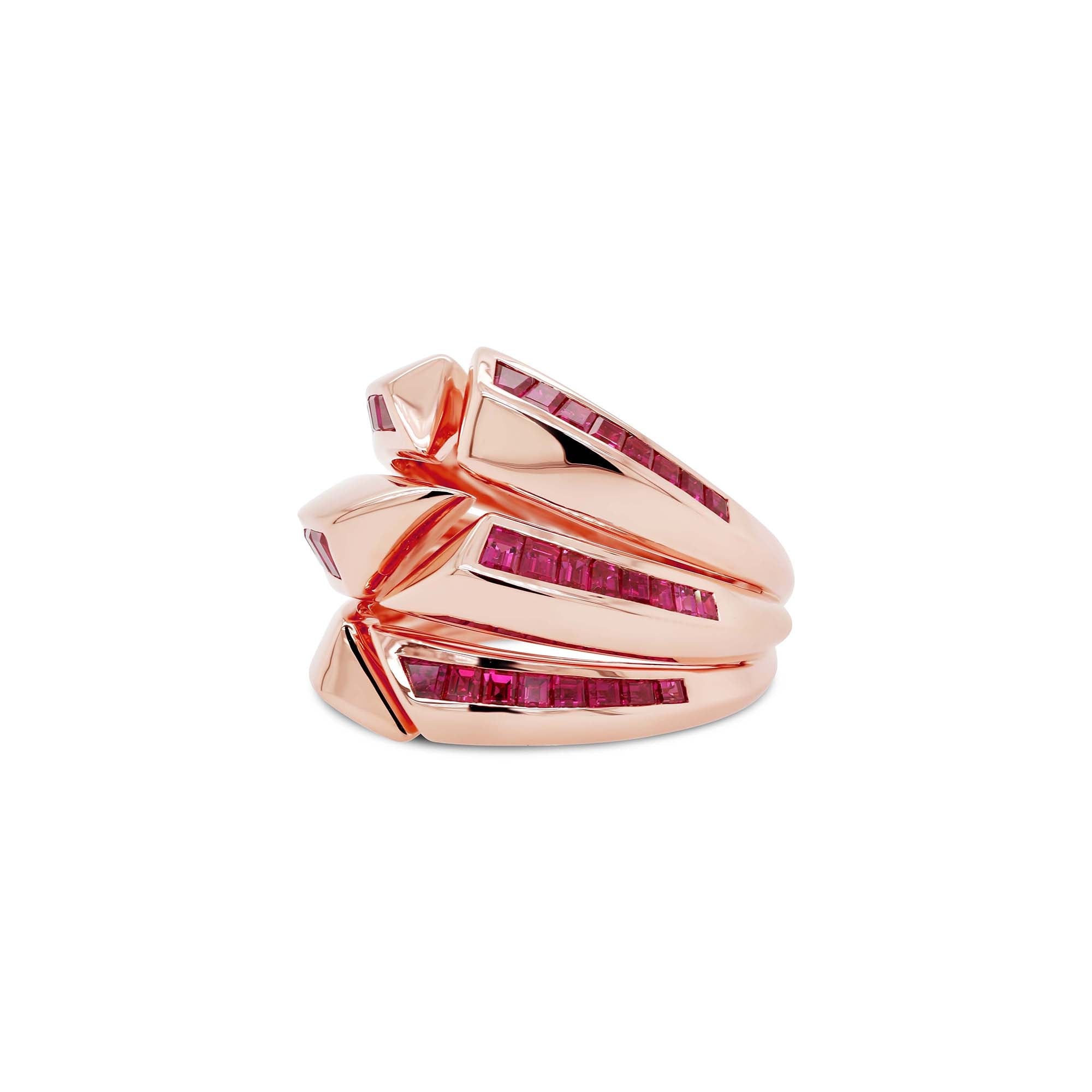 Ruby & Rose Gold Dress Ring