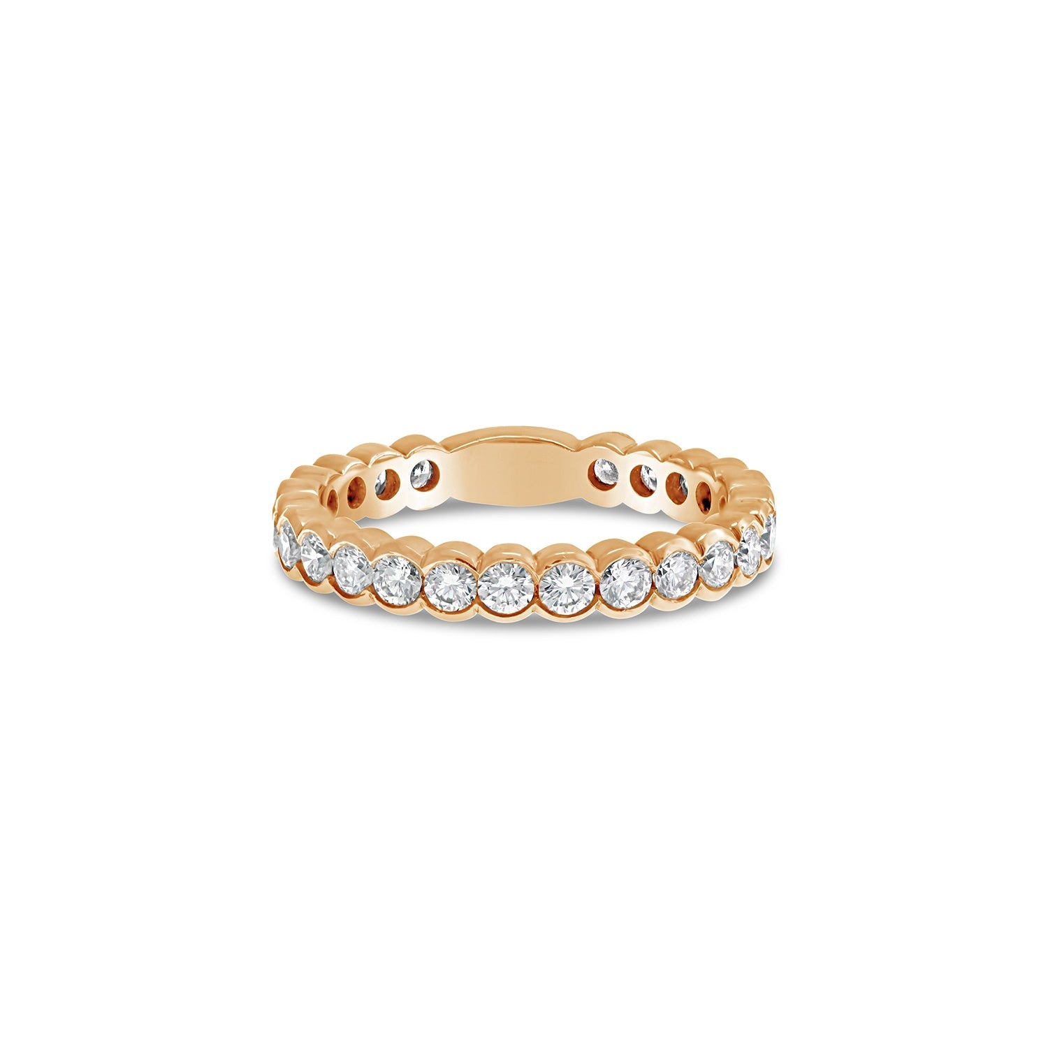 Scalloped Set Diamond Wedding Ring