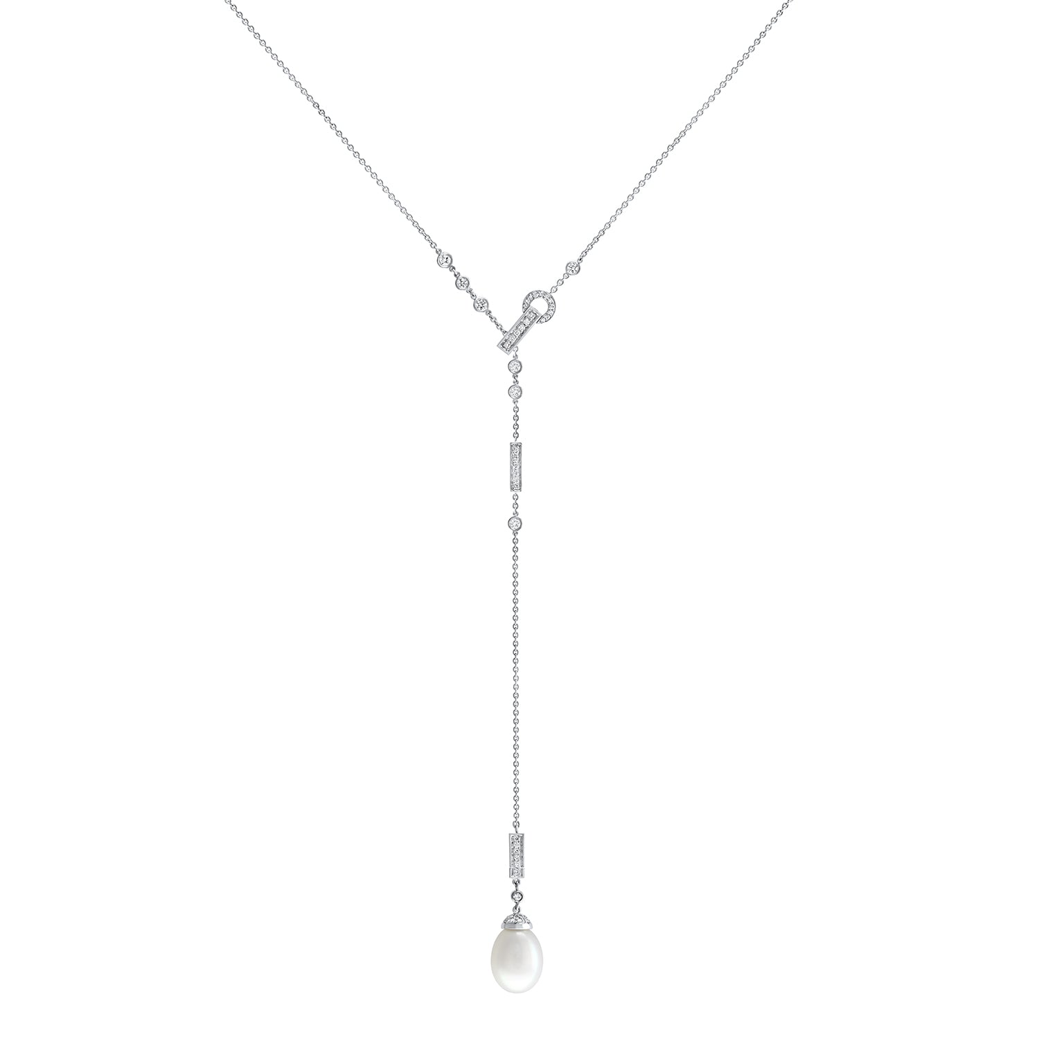 South Sea Pearl & Diamond Necklace White Gold