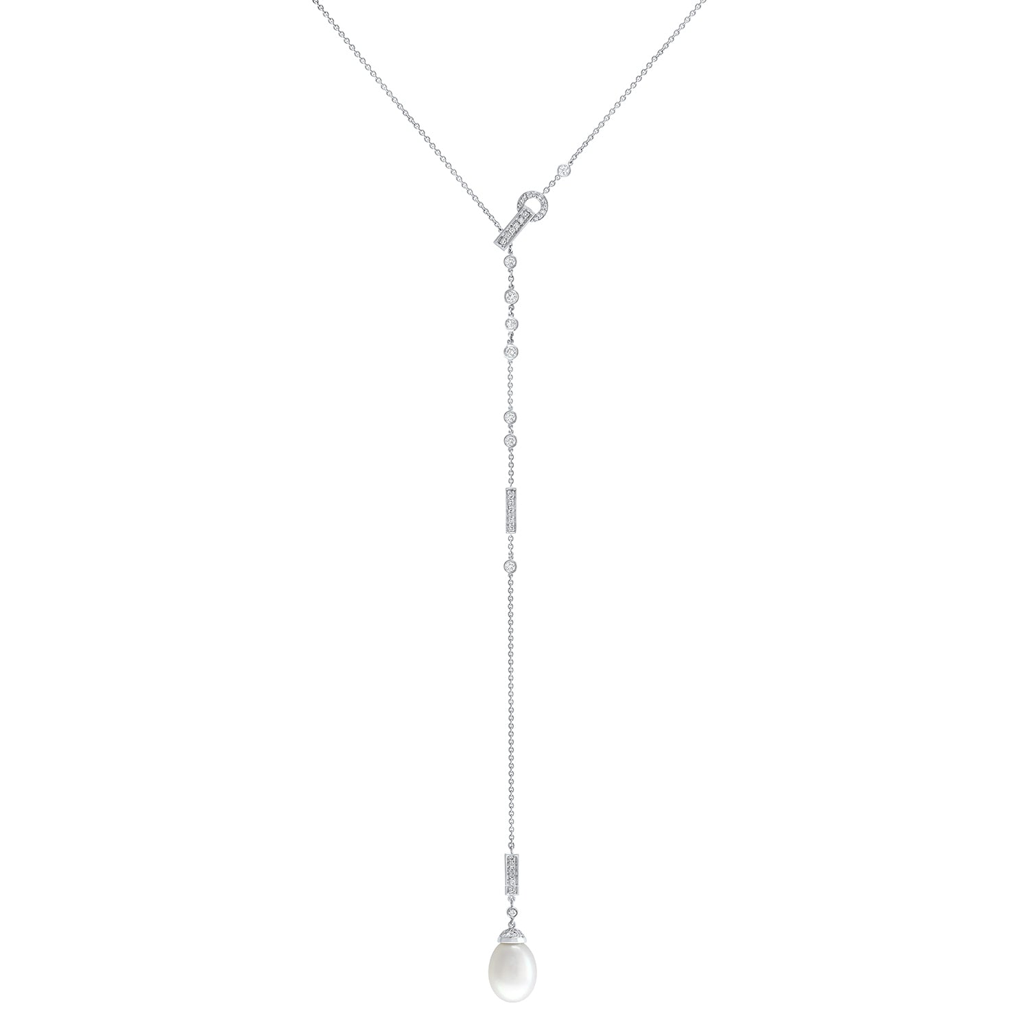 South Sea Pearl & Diamond Necklace White Gold