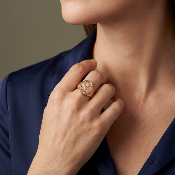 Classic Oval Gold Signet Ring