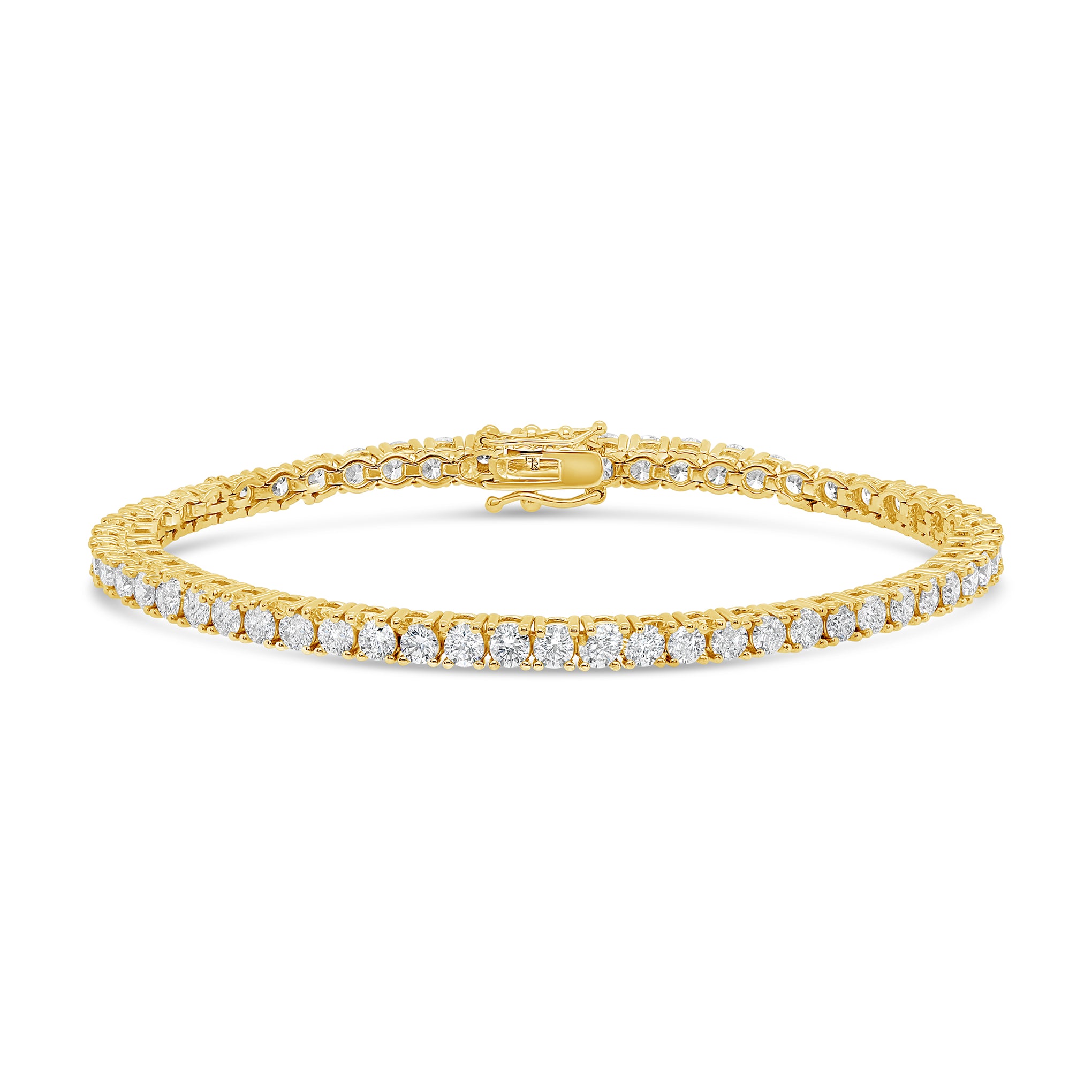 Natural Diamond Tennis Bracelet 18ct Yellow Gold