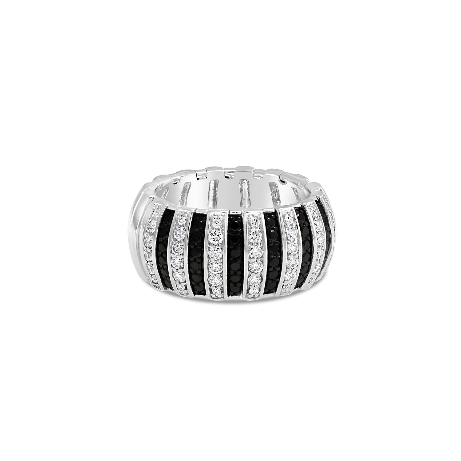 Black and White Diamond Dress Ring