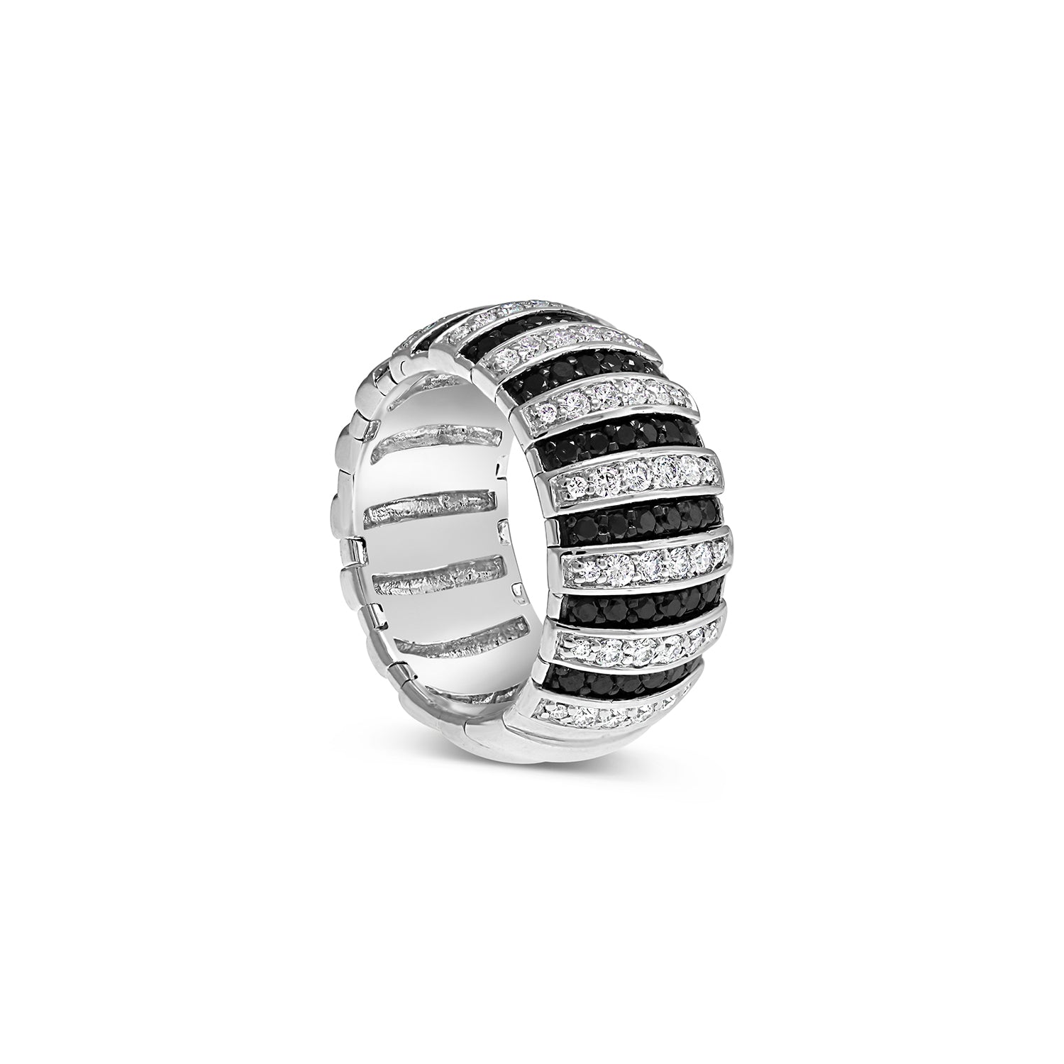 Black and White Diamond Dress Ring