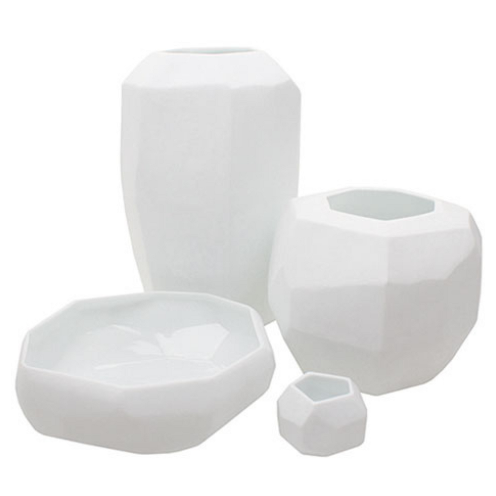 Guaxs Cubistic Round Vase White