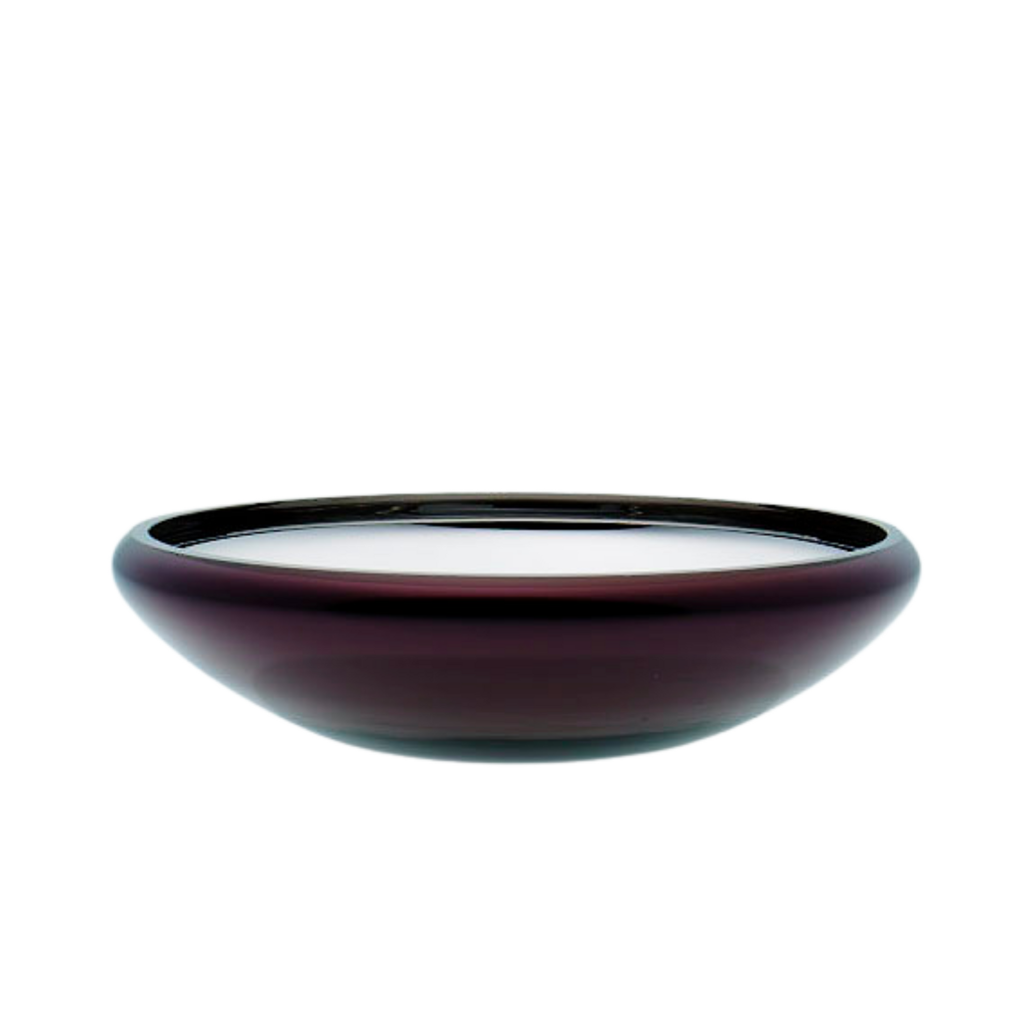 Large glass bowl aubergine decor homewares