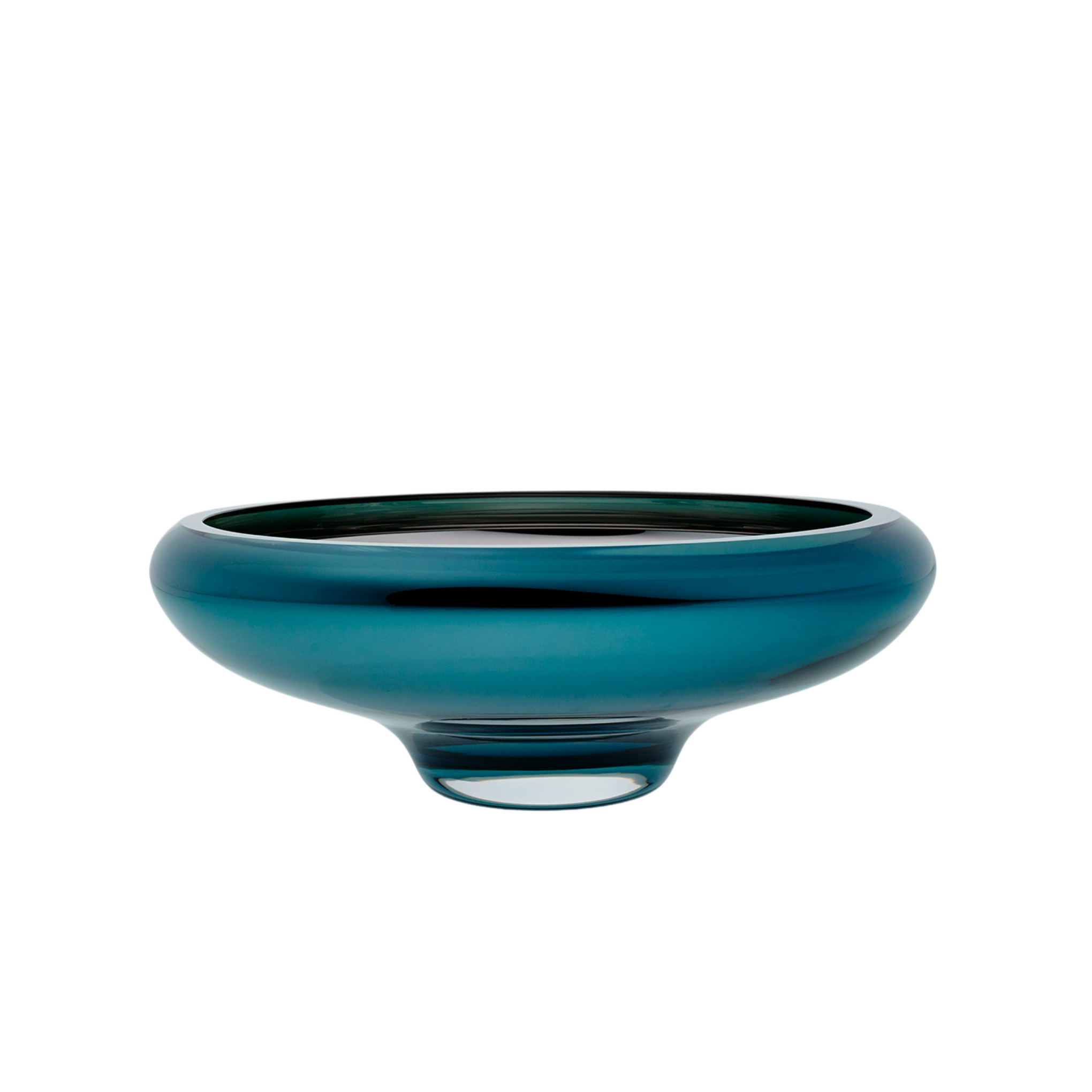 Large glass bowl teal decor homewares