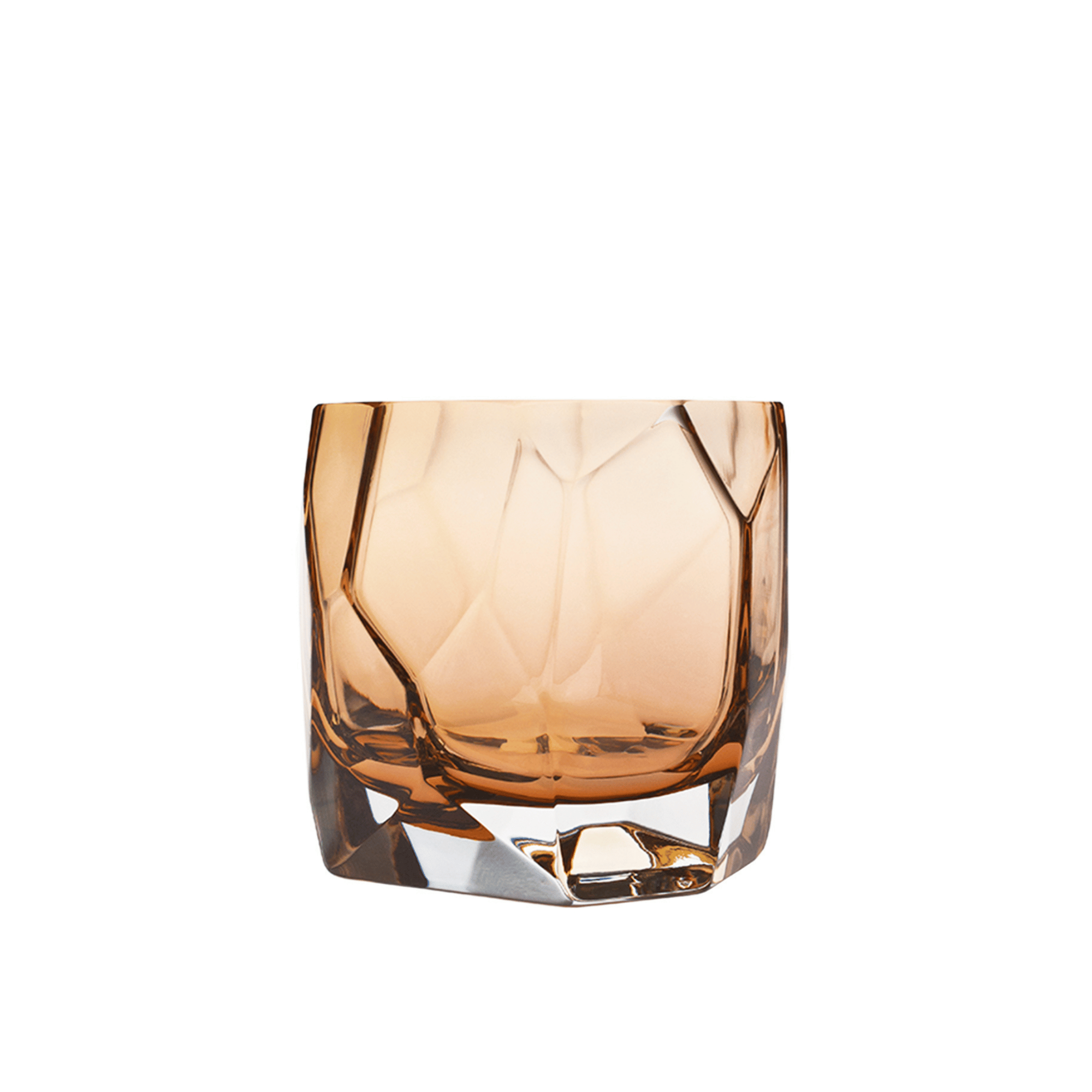Crystal scotch whiskey glass amber