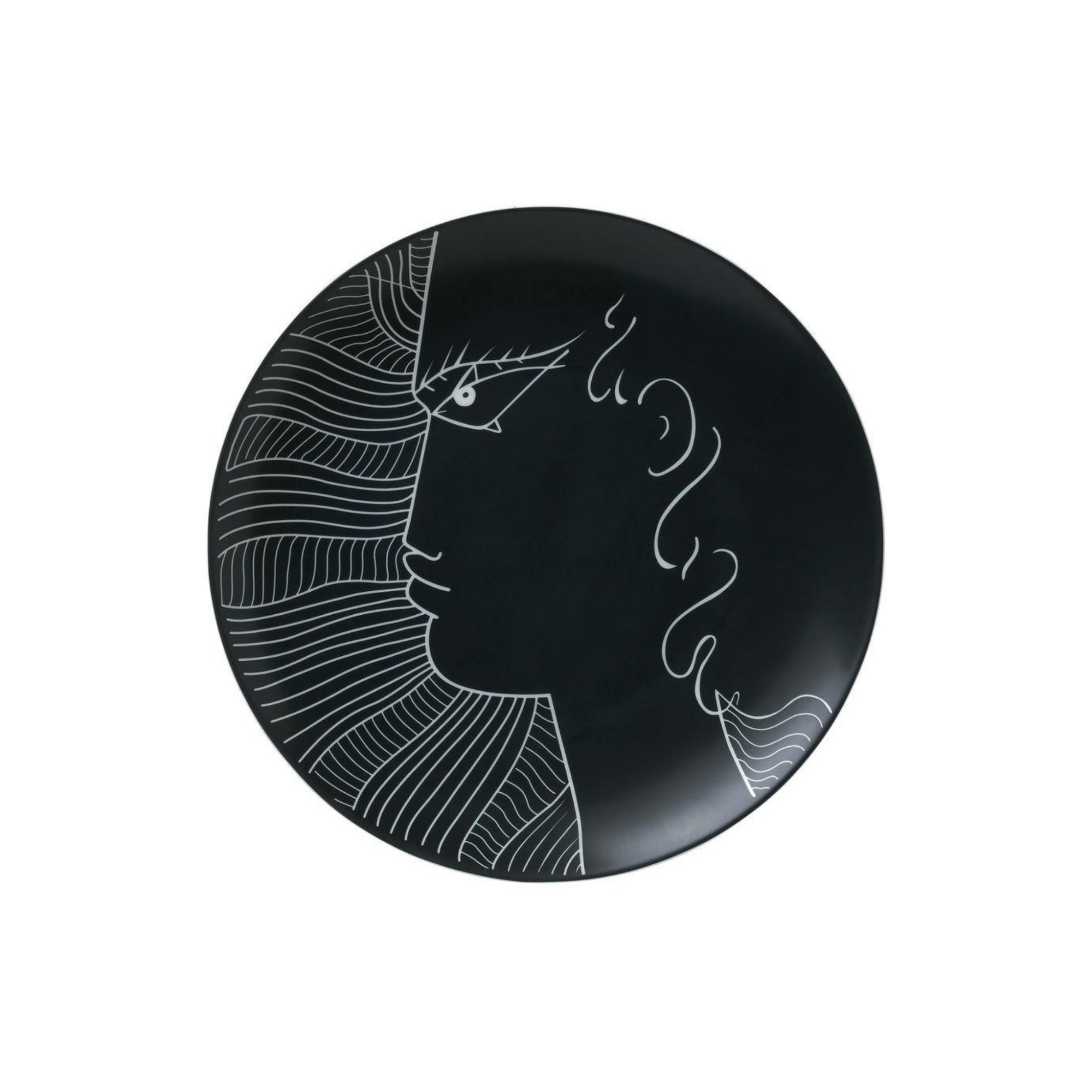 Jean Cocteau La Gabier de Vigie Dessert Plate Black